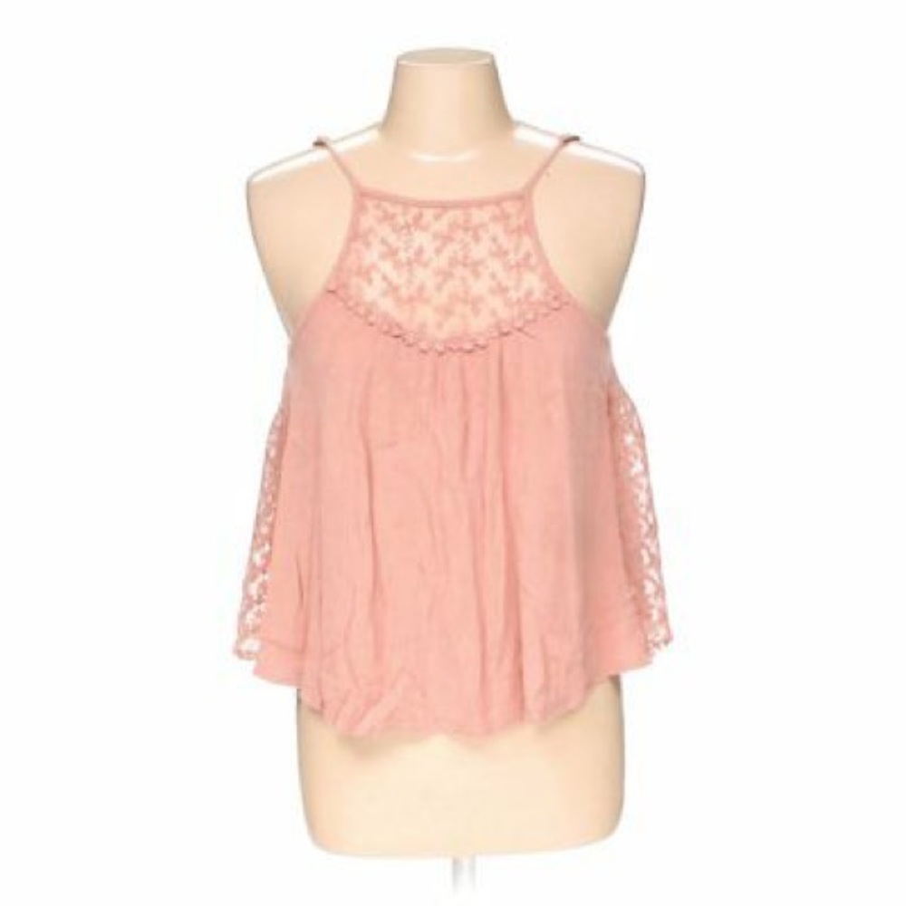 🌙 Low Back Flowy Tank w/ Lace Boho